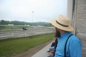 Amish racehorse buyer at track