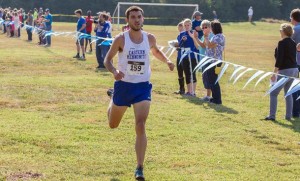 Sophomore Alec Thibodeaux had a great race for the men and crossed second. (Photo by Scott Eyre)