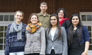 From left: Sarah Longenecker, Becca Longenecker, Travis Trotter, Huda Mansoor, Suha Mansoor. Back row: Travis Trotter Nussbaum and Trina Trotter Nussbaum. (Photo by Jon Styer)