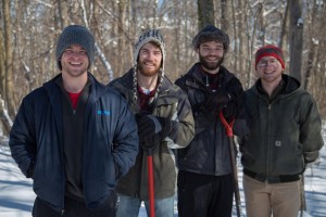 BruCrew employees (from left to right) Landon Heavener, Aaron Erb, Andrew Hostetter, and Jason Spicher