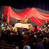 Campus pastor Brian Martin Burkholder leads a prayer of blessing and sending during Spring 2011 convocation