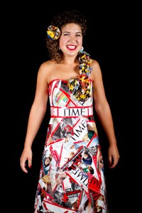 Sophia Mast's "wa(i)sted time" dress won the Facebook vote at the 2011 Mennonite Youth Convention in Pittsburgh, Pa.