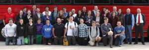 Students, faculty and staff from EMU traveled to Kalona, Ia., for Yoder's memorial service. Photo courtesy Kalona News.