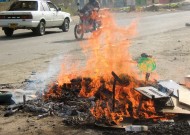 Burning furniture, Naivasha Town, Kenya