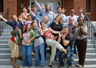 Class photo, "Peacebuilding and Public Policy" w/ Lisa Schirch; photo by James Souder