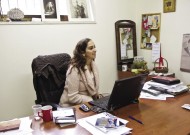 Palestinian Maysa Baransi, SPI ’09, is co-founder with an Israeli partner of a radio station that is trying to survive despite suppression. Photo by Jon Styer.