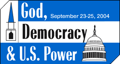 God, Democracy & U.S. Power logo