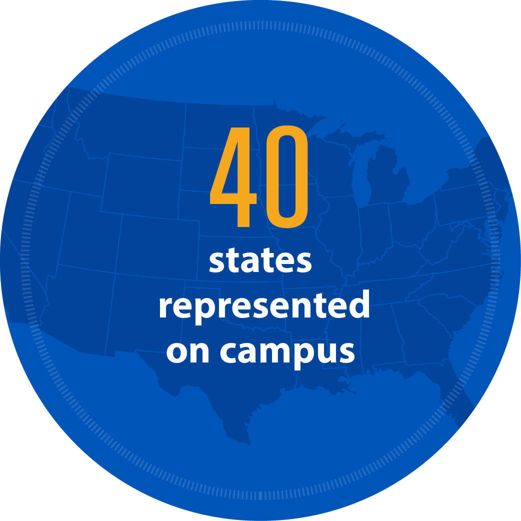 40 states represented on campus