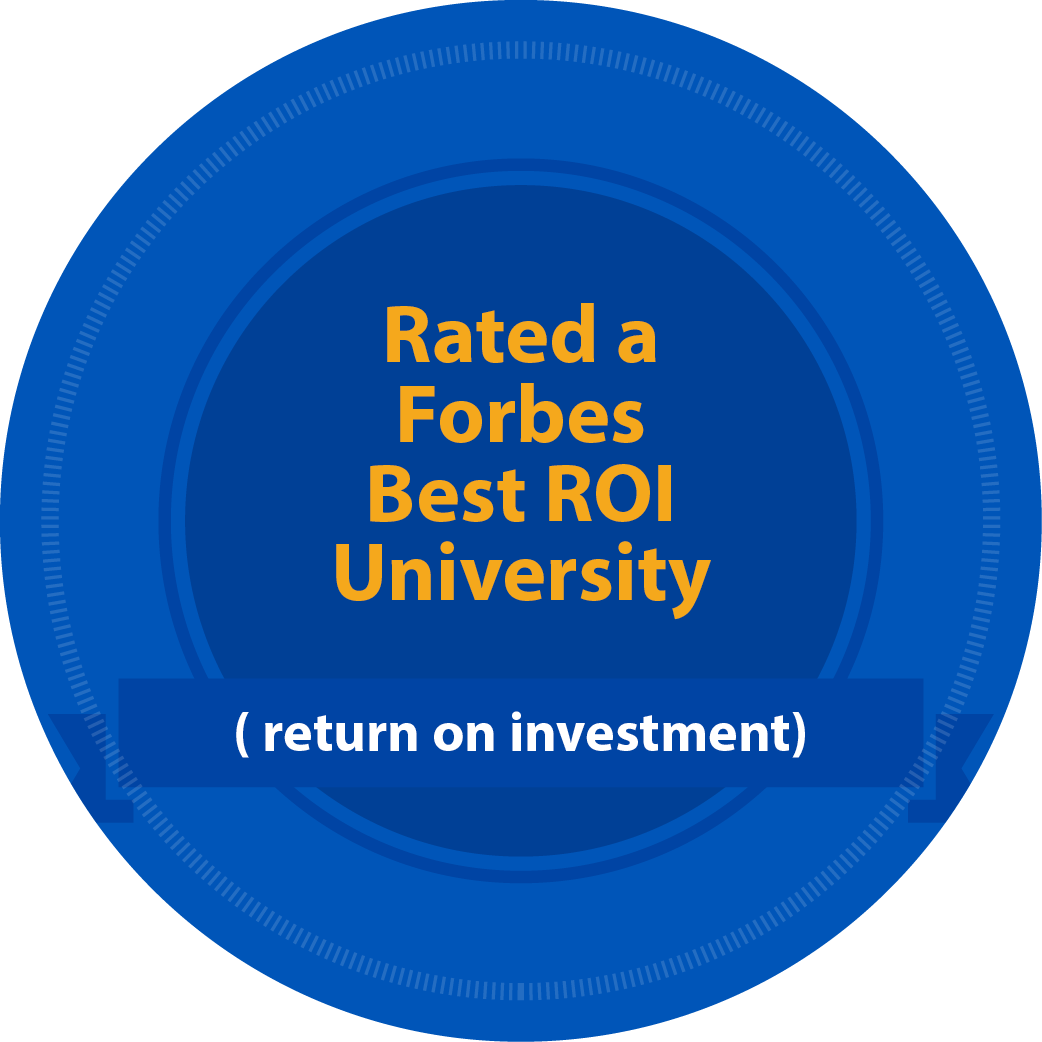 rated a forbes best roi university