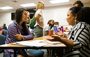 student registering for classes