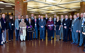 group of scholars on EMU's campus