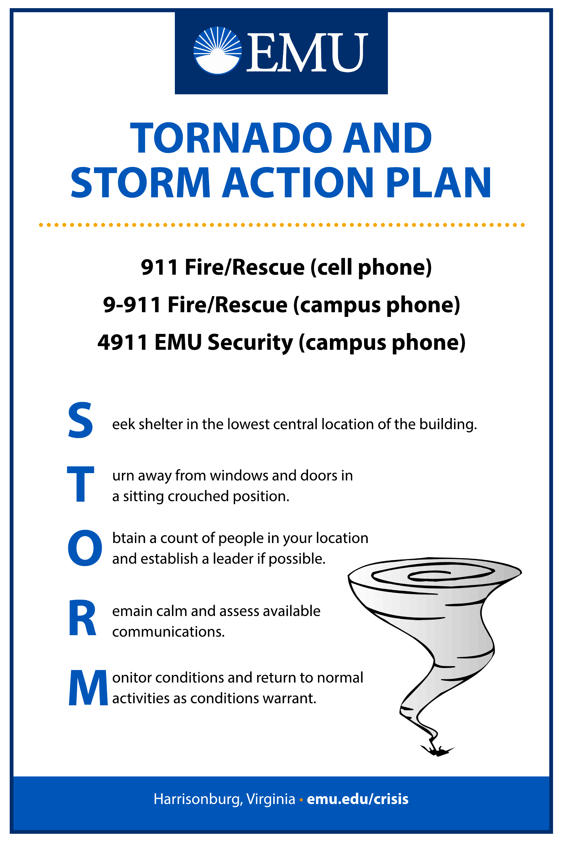 EMU Tornado Response Plan
