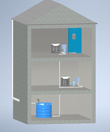 Diagram of greywater system