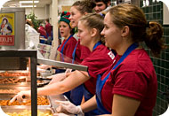 Cafeteria workers at EMU 