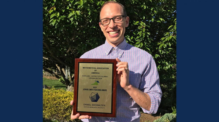 Showalter recognized with regional Mathematical Association of America teaching award