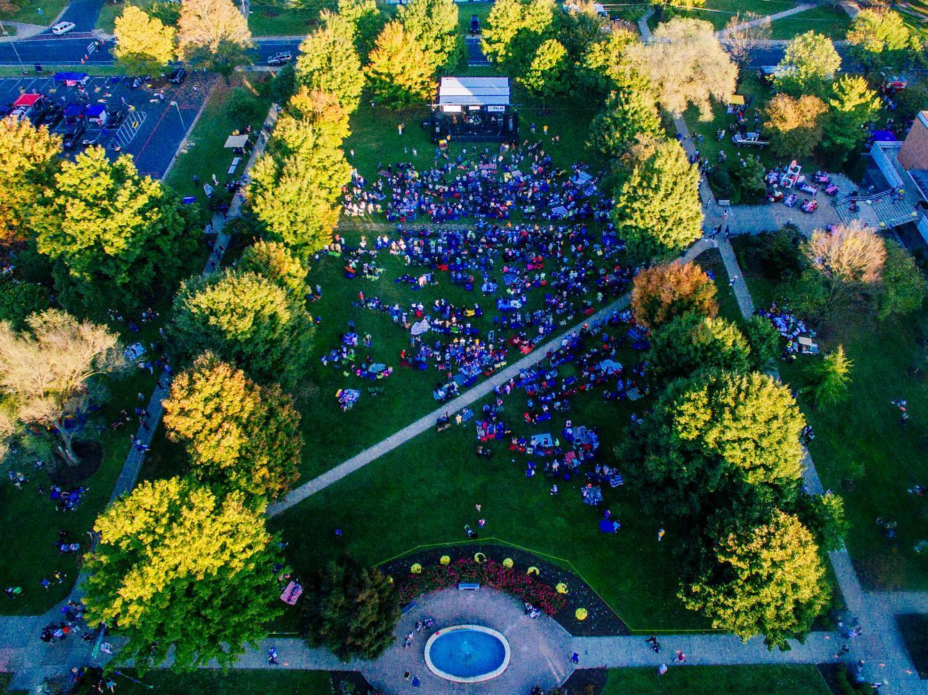 Aerial photo of EMU Campus