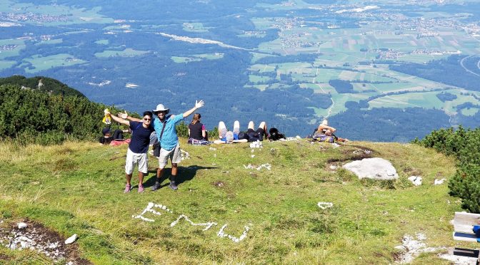Zafri and Yoel on top of the Untersberg mountain