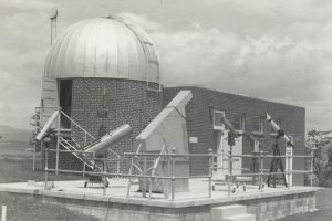 The observatory with the "Astral Hall" 1955 addition, which eventually was used as WEMC's studios. The radio studio is still in use.