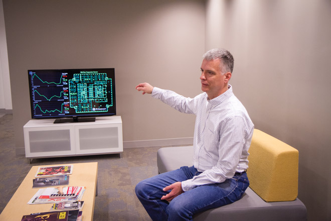 Due to a stroke of bad luck at EMU – which turned into good luck in the end – John Swartzentruber '85 spent his senior year working on Apple IIe computers. This put him at the vanguard of the coming PC revolution. (Photo by Jon Styer)