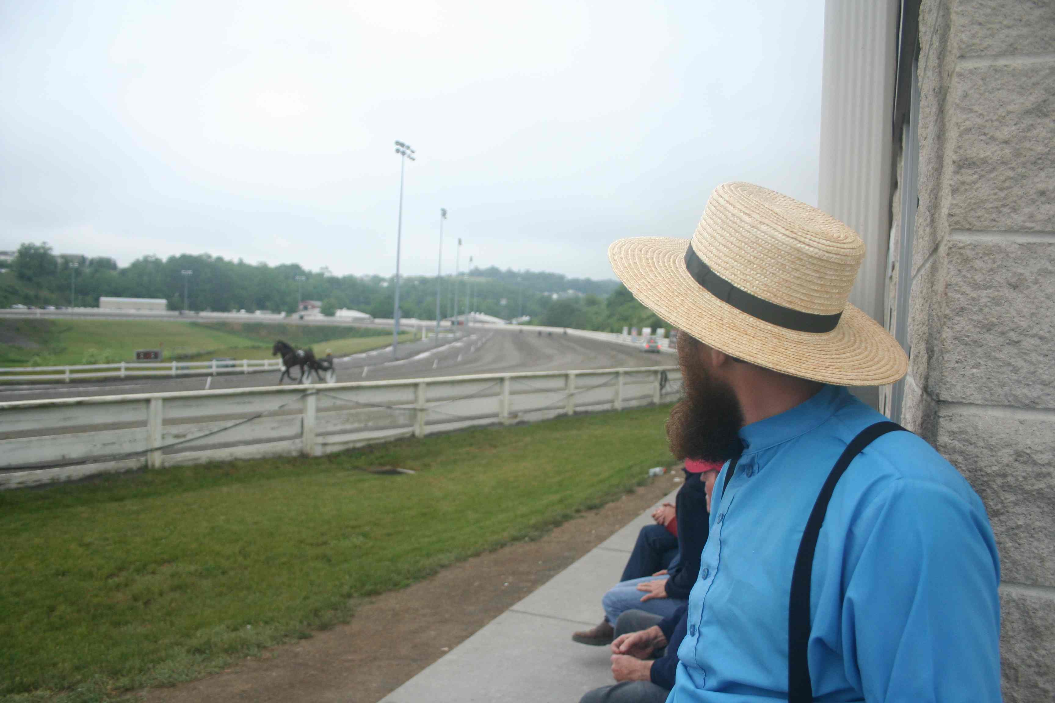 Amish Racing Amish racehorse buyer at track - EMU News