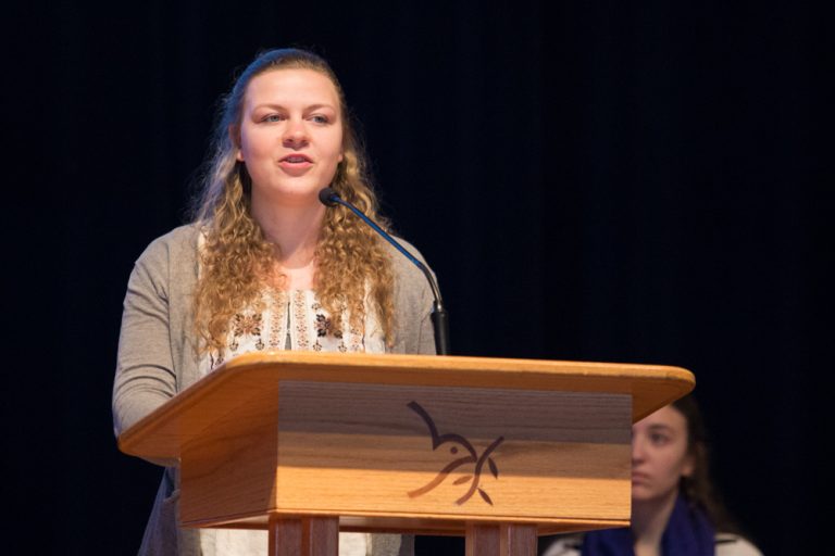 Senior orator wins C. Henry Smith contest with speech on the silencing ...