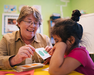 teacher with child