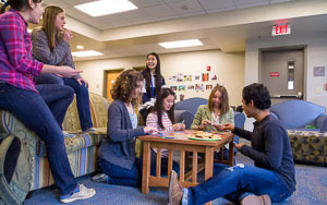 students in residence halls
