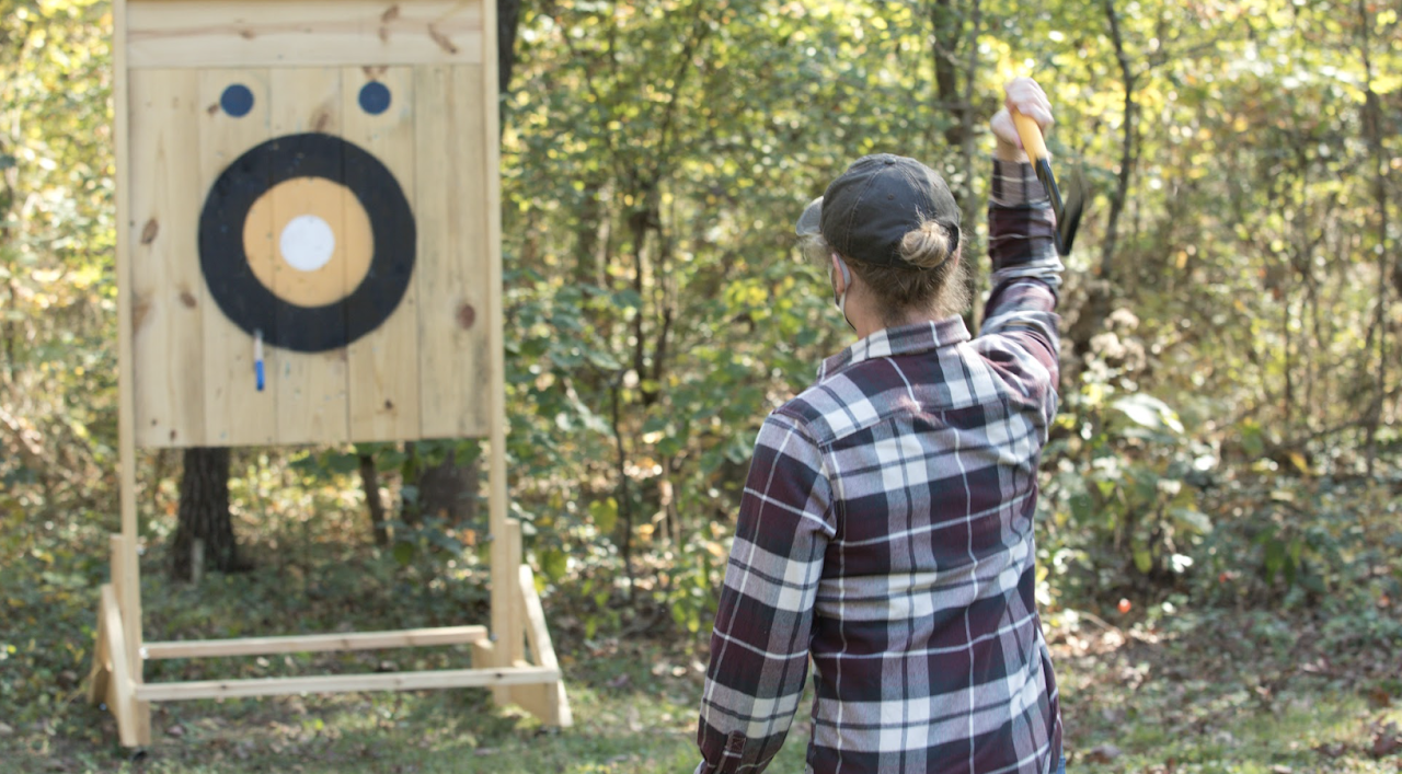 Nailed it! this student just hit the target with an axe