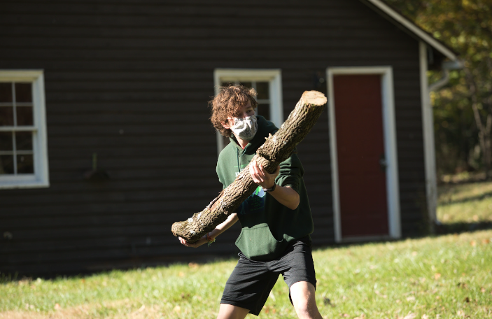 Lumberjack olympics log throwing competition